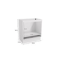 Balcão Para Forno De Embutir Celeste Kappesberg 100% Mdf Branco/verde 80cm - 2