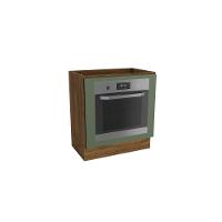 Balcão Para Forno De Embutir Celeste Kappesberg 100% Mdf Nogueira/verde 80cm - 4