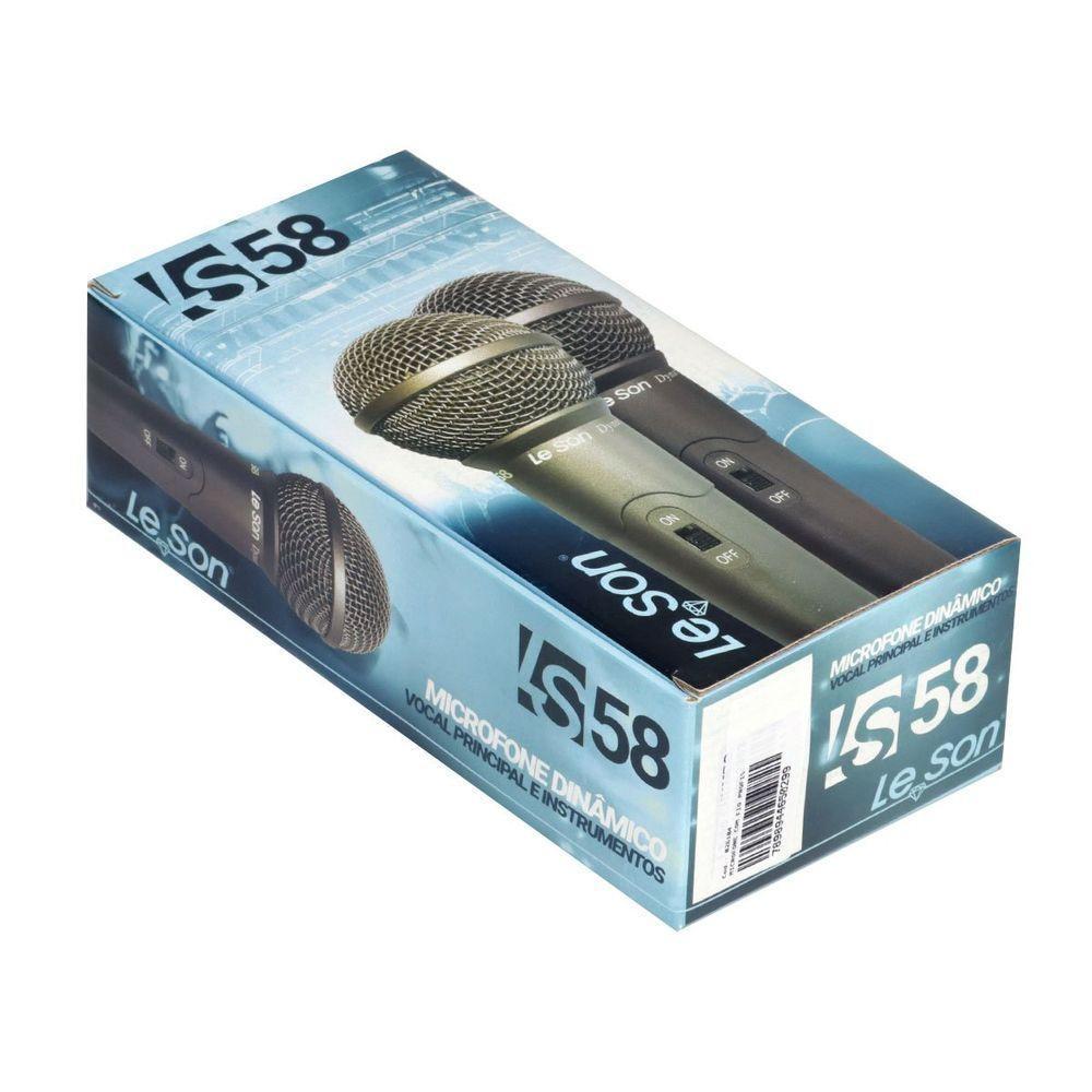 Microfone Com Fio Profissional Ls58 Champanhe, Acompanha Cabo De 5 Metros - 3