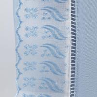 Jogo Cama Lençol Paris King Percal 180 Fios 100% Algodão Lese Bordada 4 Peças - Azul Claro - 4