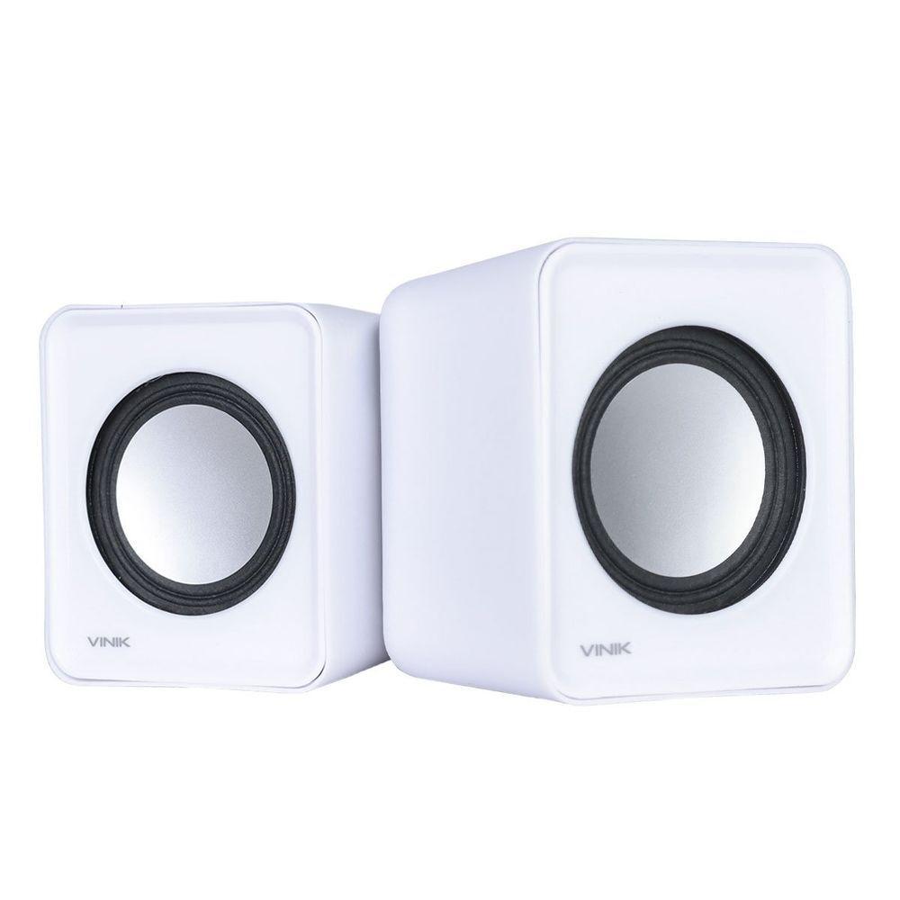 Caixa De Som 2.0 Usb 5v 2x 1w Com Controlador De Volume Branca - Vs-01b - 1