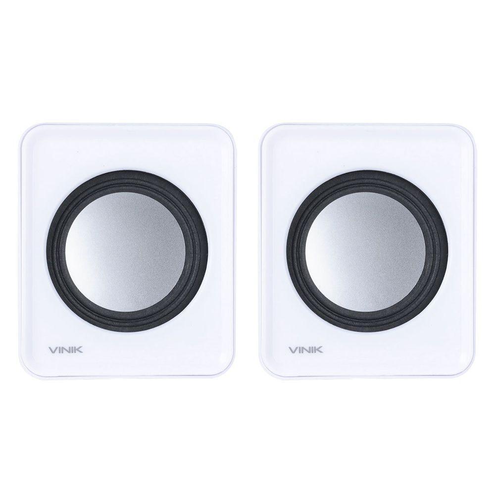 Caixa De Som 2.0 Usb 5v 2x 1w Com Controlador De Volume Branca - Vs-01b - 2