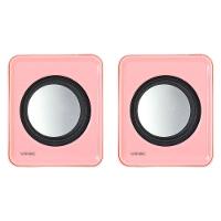 Caixa De Som 2.0 Usb 5v 2x 1w Com Controlador De Volume Rosa - Vs-01r - 2