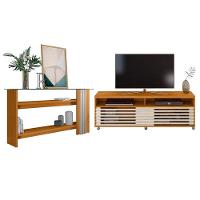 Rack Bancada Com Aparador Frizz Cross Cinamomo Off White - Madetec - 1