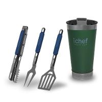 Trio Bbq Ichef E Copo Térmico Com Tampa Smart Cup 600ml Ichef | Copo Verde - 1