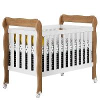 Quarto De Bebê New Selena 4 Portas Com Berço Lila E Cômoda Gran Selena Branco Amadeirado - 6