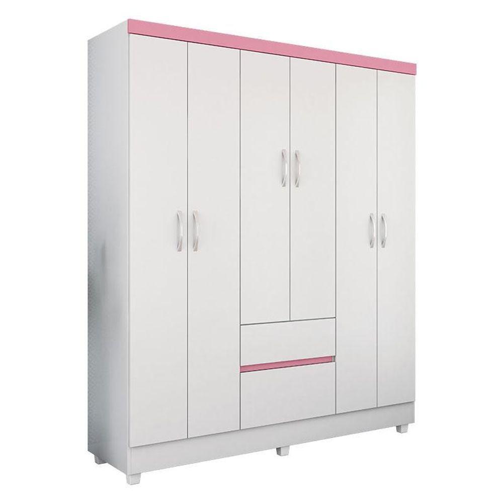 Cômoda Flora E Guarda Roupa Casal Flash 2 Branco Flex - Demóbile - 3