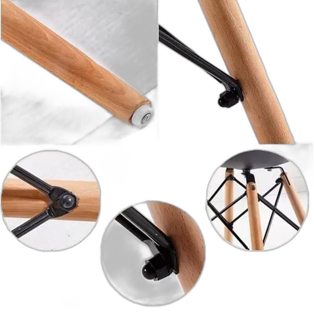 Mesa De Jantar Redonda Eames Eiffel 100cm Preta - 2