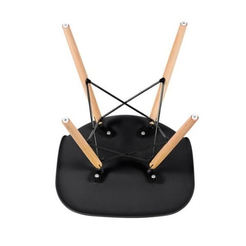 Conjunto De Mesa Redonda Eames 100cm Branco + 6 Cadeiras Eiffel Dsw Preto - 5