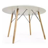 Conjunto De Mesa Redonda Eames 100cm Branco + 6 Cadeiras Eiffel Dsw Preto - 7