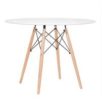 Mesa De Jantar Redonda Eames Eiffel 120cm Branca - 1