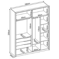 Guarda Roupa Casal Attore E Cômoda Atria Amêndola - Demartêz - 5