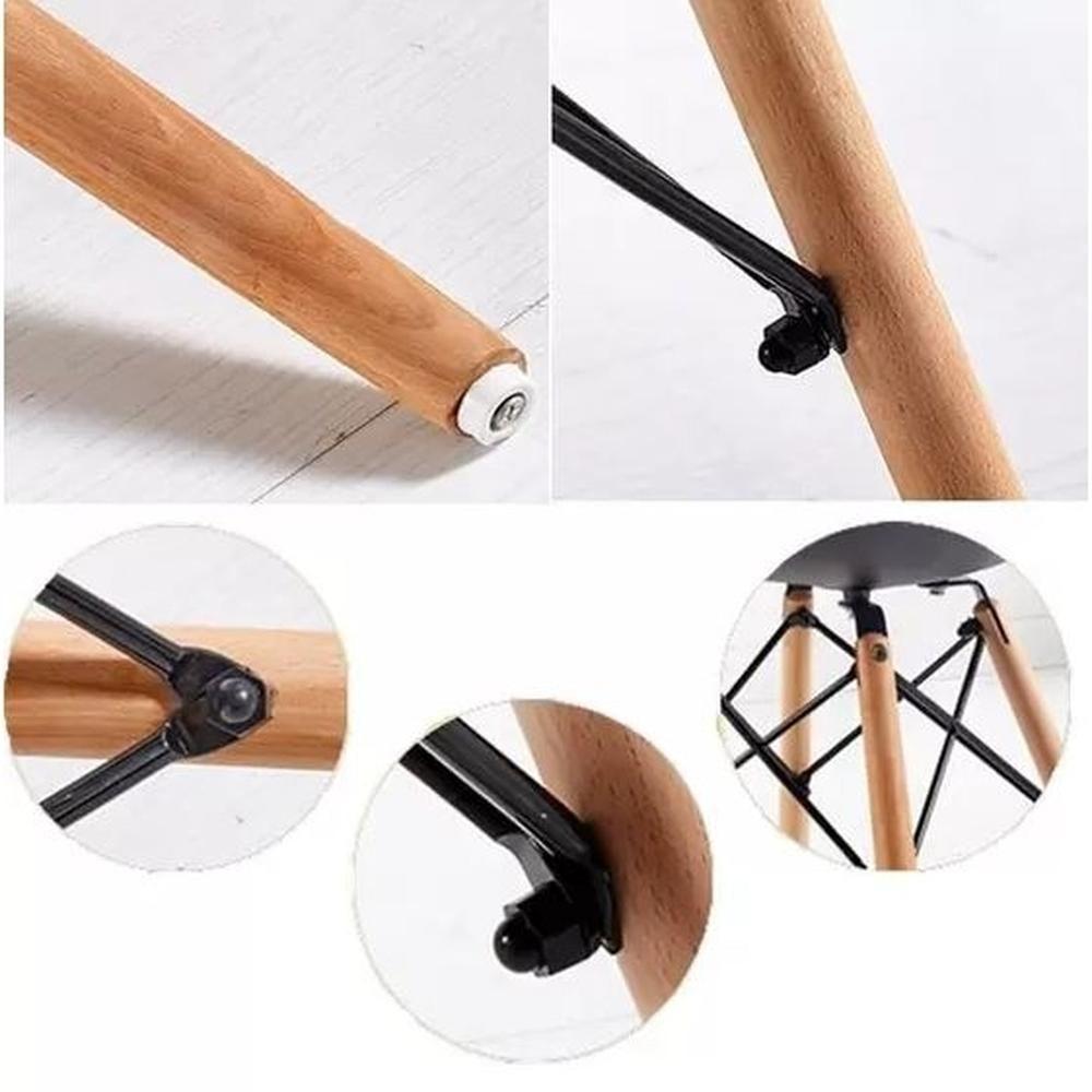 Mesa De Jantar Redonda Eames Eiffel 120cm Preta - 3