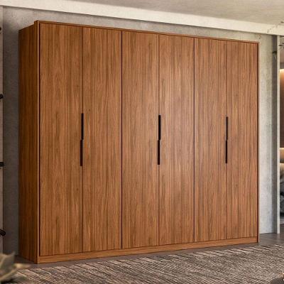 Cômoda Atria 4 Gavetas E Guarda Roupa Casal Atrice Nogueira Touch Demóbile - Demartêz