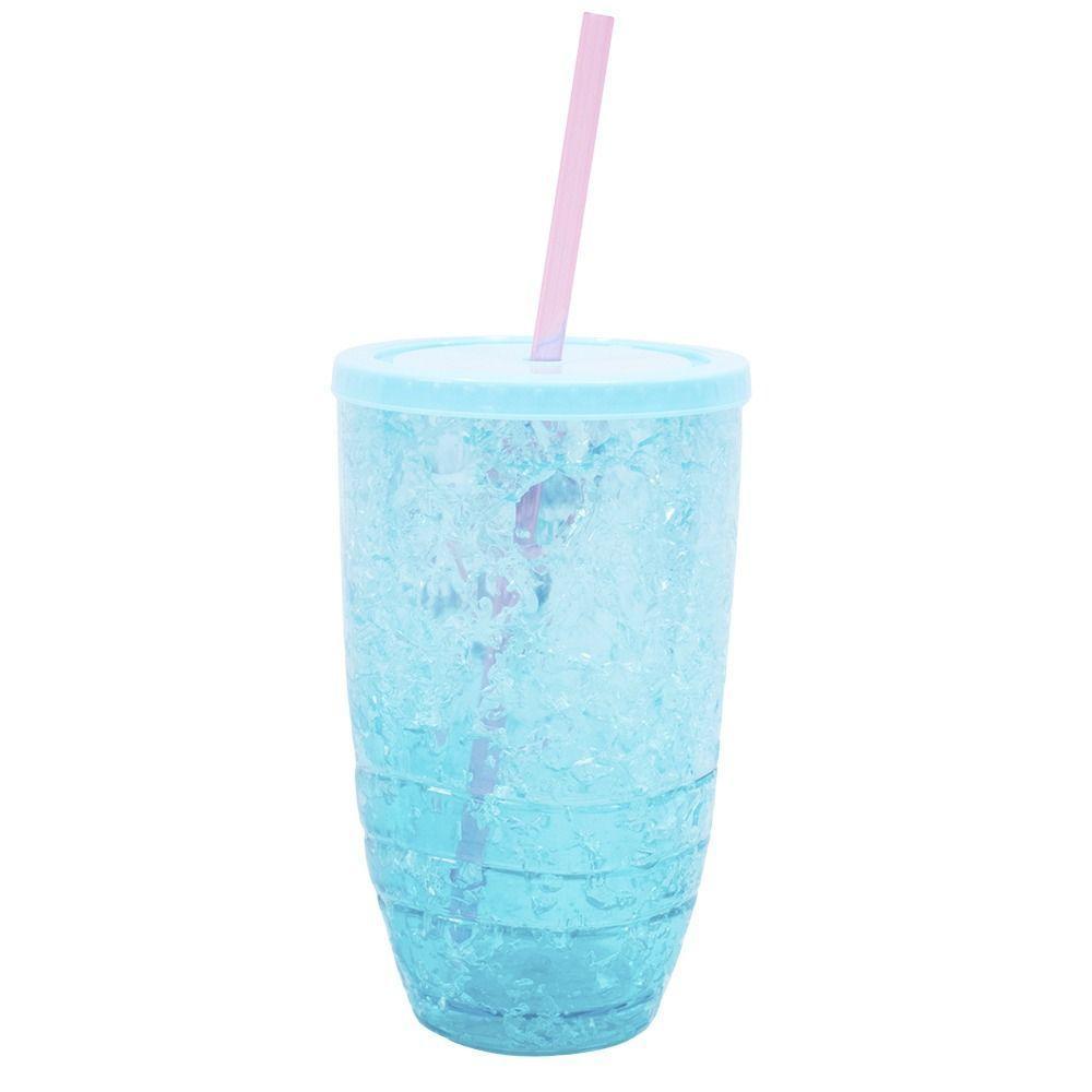 Copo Canudo Azul Gel Congelante 500ml - Projeto Kiwi - 3