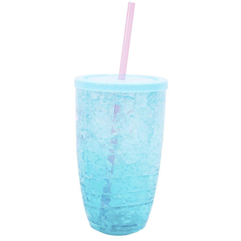Copo Canudo Azul Gel Congelante 500ml - Projeto Kiwi - 4