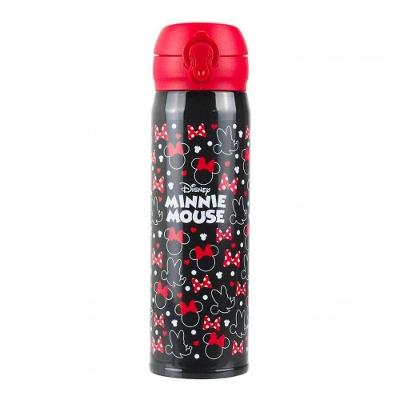 Garrafa Térmica Preta Minnie Mouse 400ml Disney