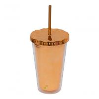 Copo Canudo Marrom Chic & Elegante 450ml - Projeto Kiwi - 5