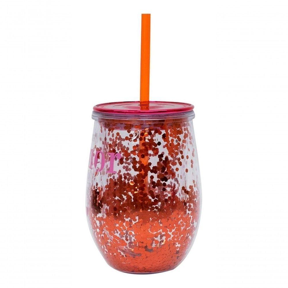 Copo Canudo Vermelho Para O Amor Da Minha Vida 350ml - 6