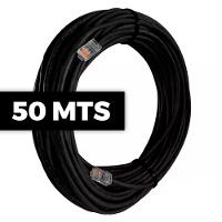 Cabo De Rede Cat 5e Mpt Interno E Externo 50 Metros U/utp 4p X 24awg | Preto Com Conectores - 2