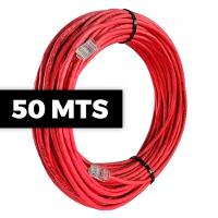 Cabo De Rede Cat 6 Mpt Interno 50 Metros U/utp 4p X 23awg | Vermelho Com Conectores - 1