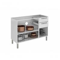 Balcão Cozinhas Itatiaia Tarsila 3 Portas E 2 Gavetas C- Entrada Para Pia - Branco - 2