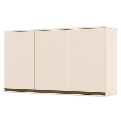Armário Aéreo 3 Portas 120 Cm Connect Off White - Henn