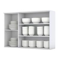 Armário Aéreo 3 Portas Com Vidro 120 Cm Americana Branco - Henn - 2