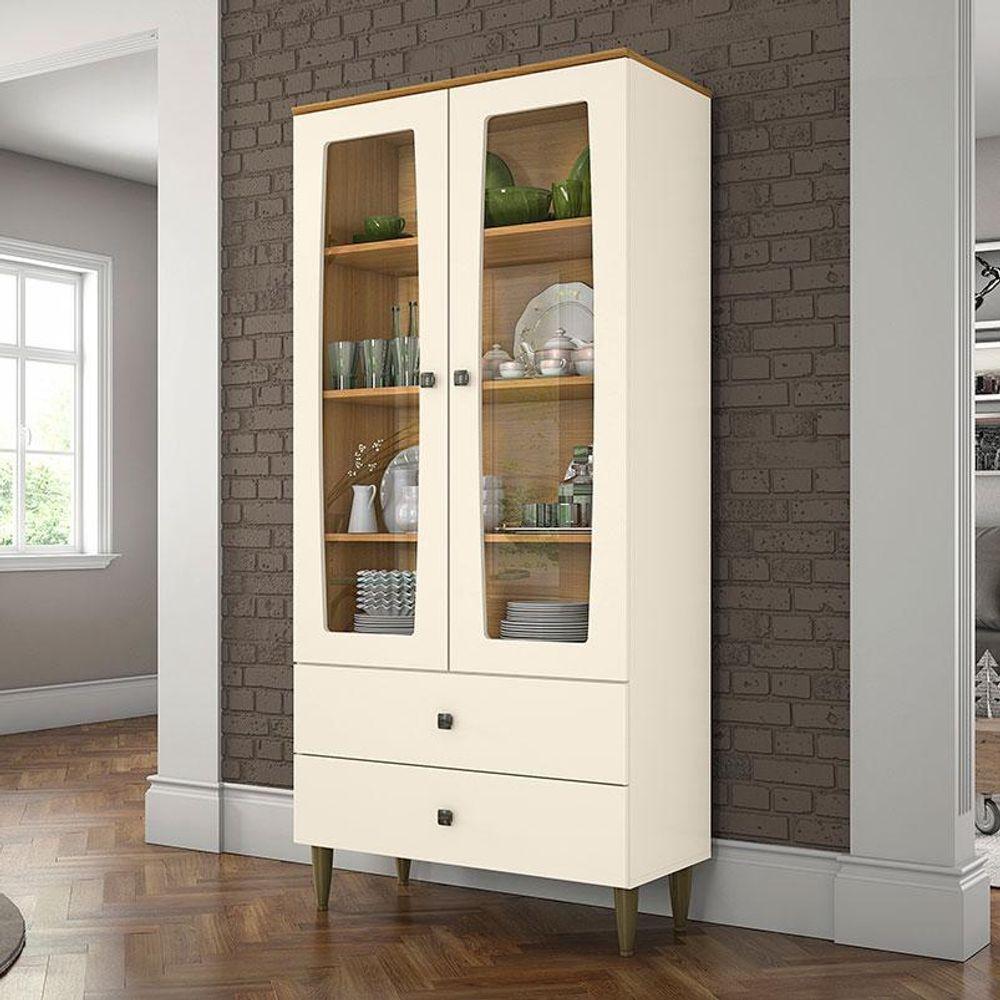 Cristaleira ágata Off White Nature - Henn - 2