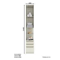 Armário Mesa De Cabeceira New Predileto Areia - Henn - 2