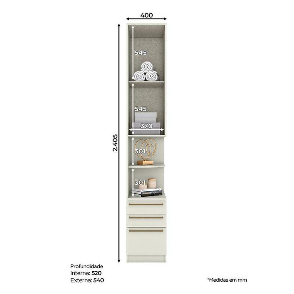 Armário Mesa De Cabeceira Predileto Areia - Henn - 2