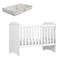 Berço Americano Mini Cama Mel Branco Brilho Com Colchão Gazin - Carolina - 1