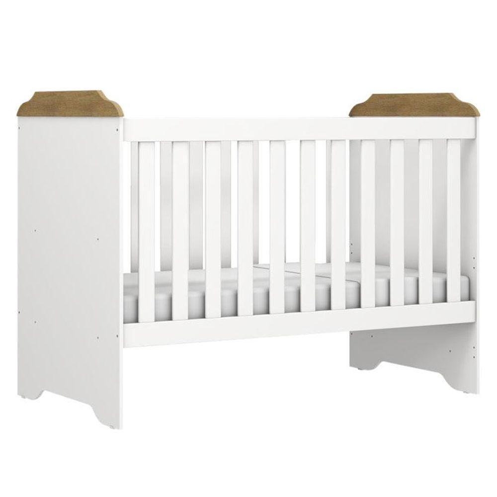 Berço Americano Mini Cama Mel Branco Acetinado Amadeirado - Carolina - 1