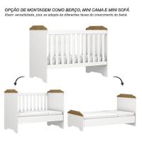 Berço Americano Mini Cama Mel Branco Acetinado Amadeirado - Carolina - 6