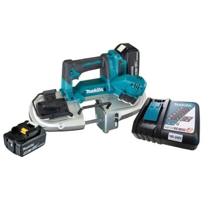 Serra De Fita Sem Fio 18v Portátil Com 2 Baterias Carregador Maleta Lâmina Dpb183rte Makita
