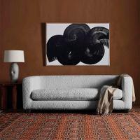 Sofá 3 Lugares Luxo Recepção Escritorio Sala Veneza 180cm Linho Cor Cinza Claro - 7