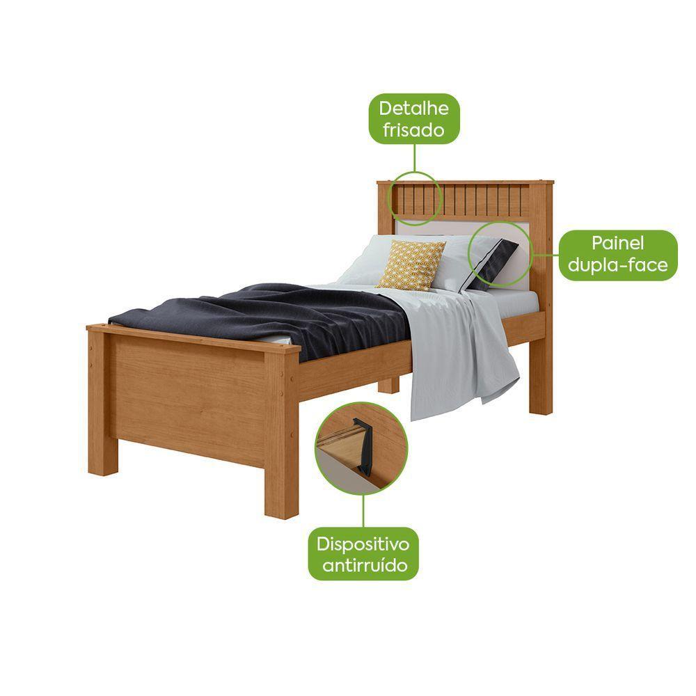 Cama Solteiro Athenas Amendoa Clean Off White. - 9