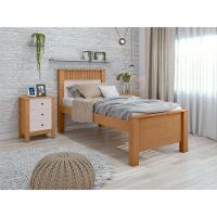 Cama Solteiro Athenas Amendoa Clean Off White.