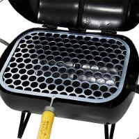 Churrasqueira Bafo Pequena Com Grelha Para Churrasco Preto - 4