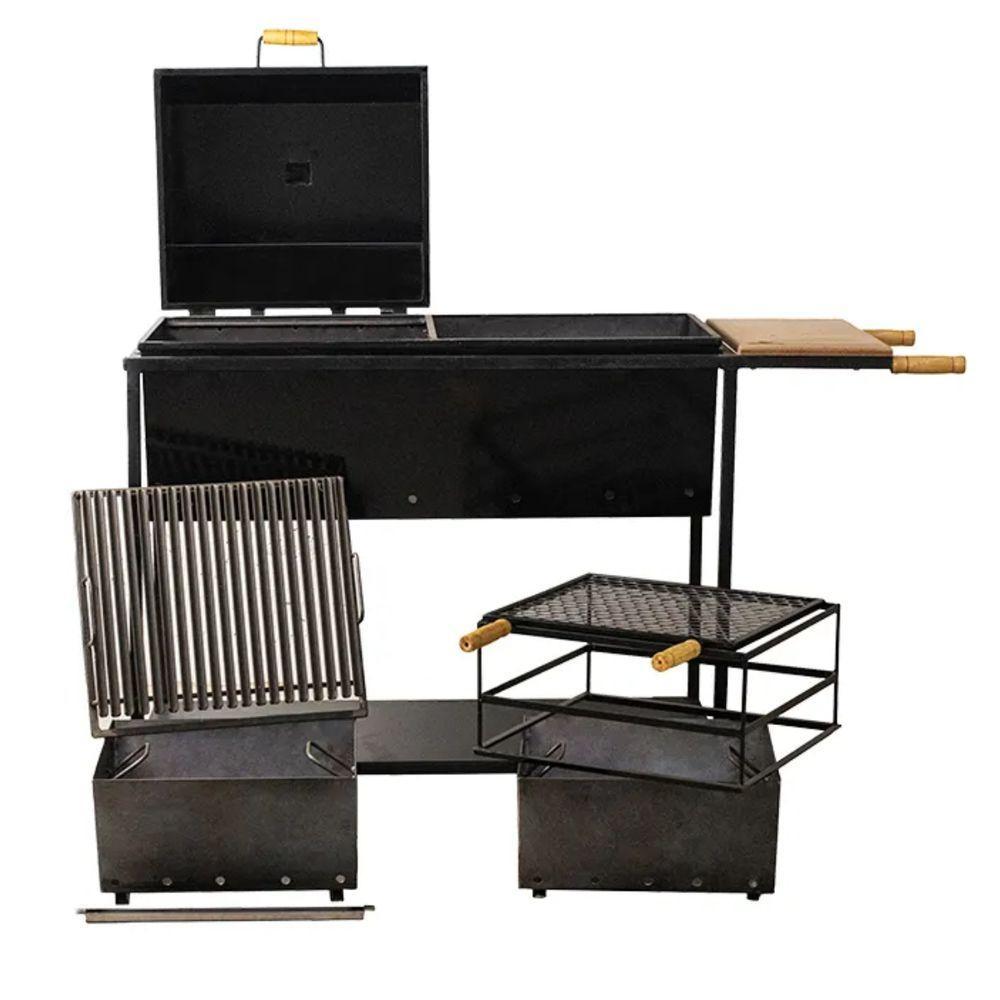 Churrasqueira Combinada Brasa Forte Preto - 9