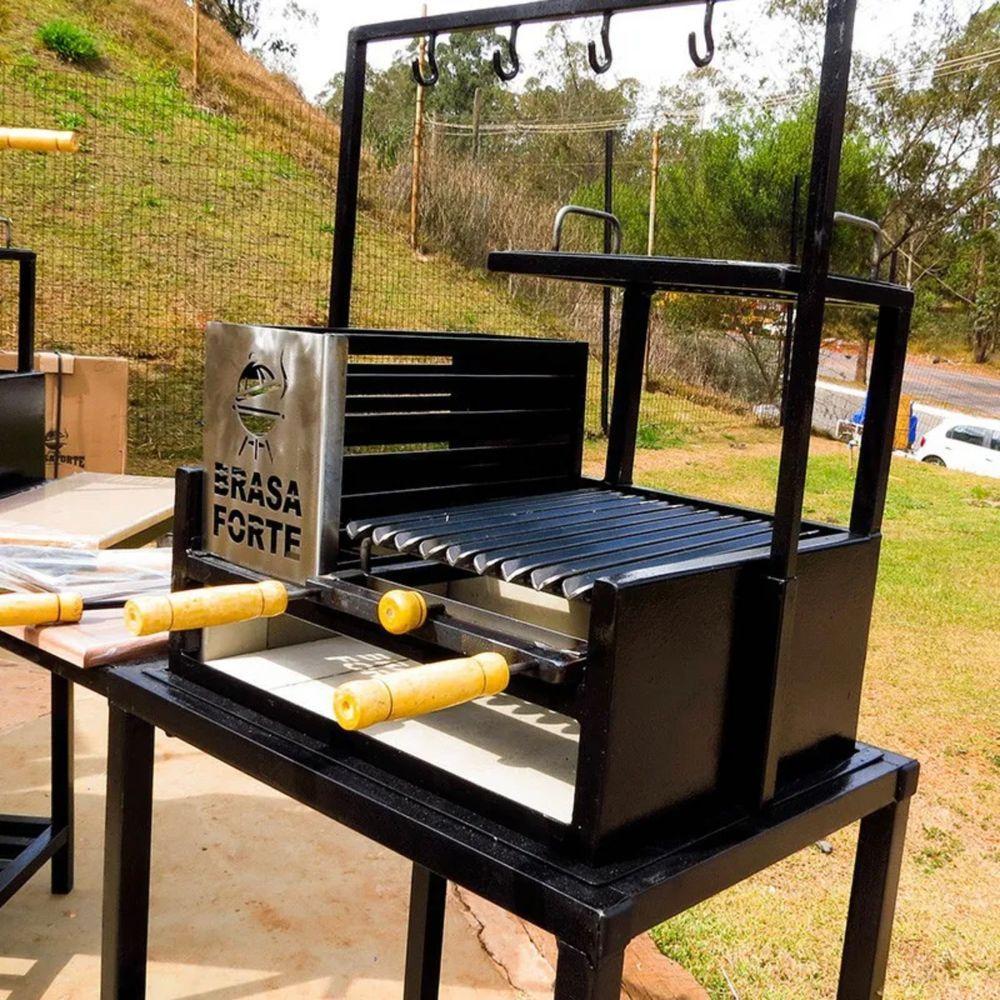 Churrasqueira Brasa Forte Parrilha Pequena Preto - 5