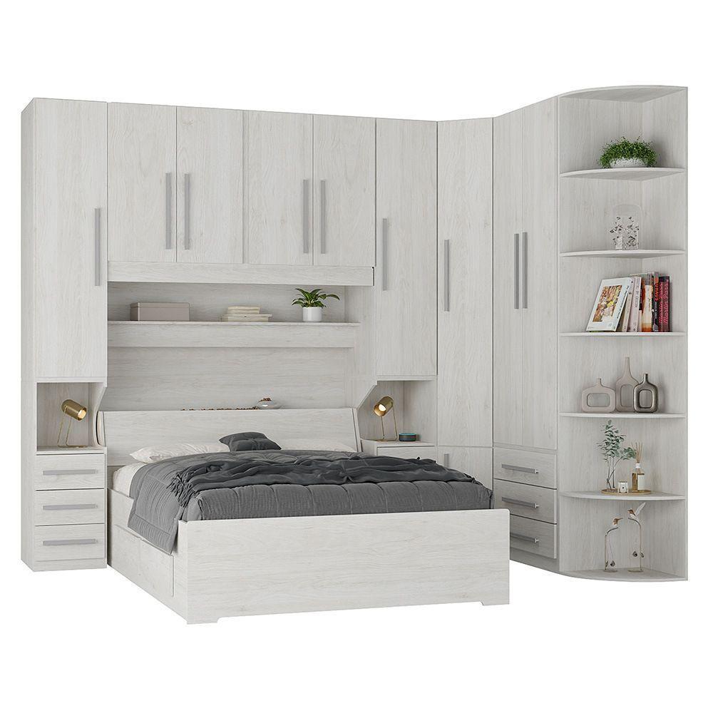 Dormitório Queen Size Sem Cama 1219s Carvalho Claro - 1