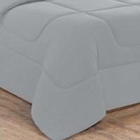 Kit Edredom + Jogo De Lençol 100% Algodão Gran Moratta 5 Peças Solteiro Cinza-cinza - 2