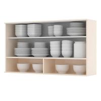 Armário Aéreo 1 Porta Basculante De Vidro 120 Cm évelin Off White - Henn - 3