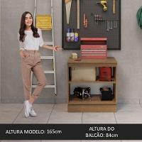 Balcão Multiuso 80cm 2 Portas Rustic/preto Madesa - 2