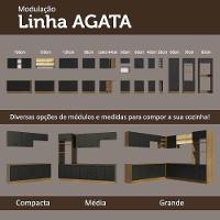 Kit 2 Balcões Multiuso 4 Portas 3 Gavetas Rustic