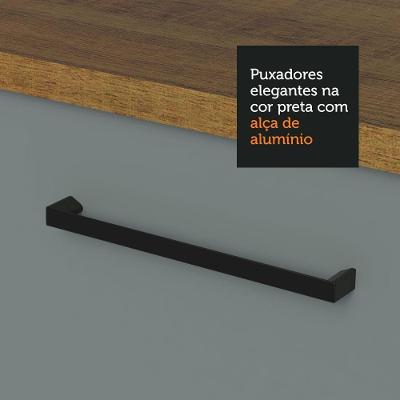 Kit 2 Balcões Multiuso 4 Portas 3 Gavetas Rustic