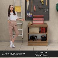 Balcão Multiuso 80cm 2 Portas Rustic/cinza Madesa - 10