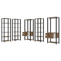 Guarda-roupa Closet Modulado 4 Gavetas 417cm Rustic/preto - 7