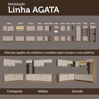 Kit 2 Balcões Multiuso 4 Portas 3 Gavetas Crema - 2